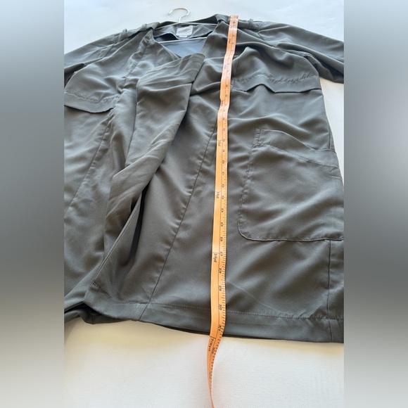 Vero Moda - Light Open Front Over Coat/Jacket - Khaki Green - Size Large - Picture 8 of 9